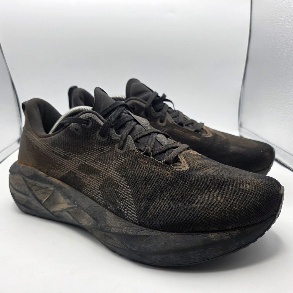 Asics Novablast 5 Mens Size 11.5 Triple Black Athletic Running Shoes Lightweight